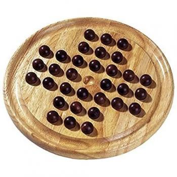 Wooden Card Game Set – Goki Brown Solitaire, Size 1 Pack