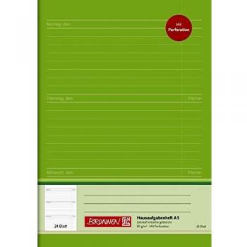 Brunnen 1046913 Hausaufgabenheft A5, 24 Blatt