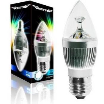 RETTO BOMBILLA VELA LED E27 3W LUZ FRIA 350 LUMENS 6500K