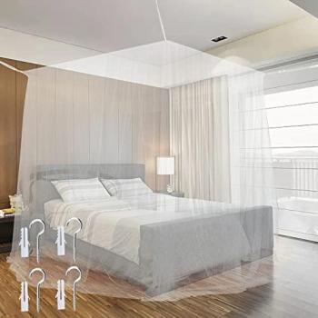 Couvercle moustique lit dôme blanc