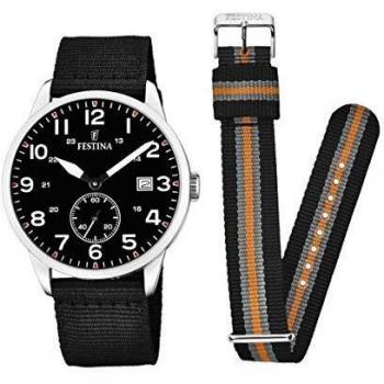 Festina Retro Men's Small Seconds Quartz Watch with 2 Straps