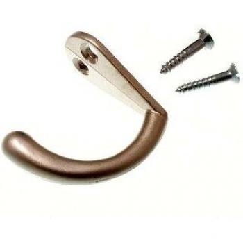 Sleek Single Hat and Robe Coat Hanger Clothes Hook in Nickel Finish