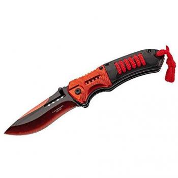 Herbertz Noir/Alu Rouge 12 cm – Couteau à Poignée en ABS