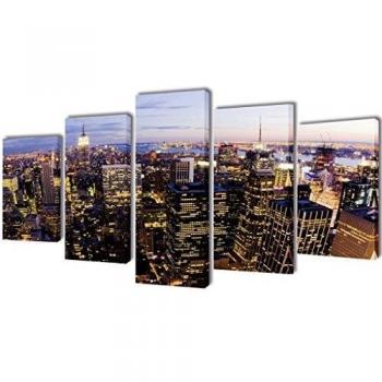 NYC Aerial Landscape Canvas, 200×100 cm