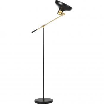 Stehlampe, Höhenverstellbare Standlampe, 40 W schwenkbar, E27 Sockel, Schwarz