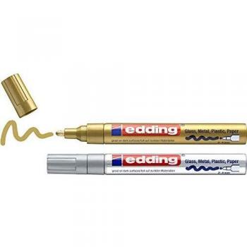 Edding 750 Marqueur Feutre Ronde 2‑4 mm – Argent