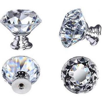 Crystal Door Handle Kit – 10 x 30mm Glass Pulls