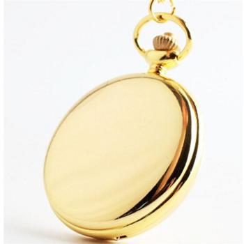 4.5cm Retro Silver Polish Quartz Pocket Watch for Men