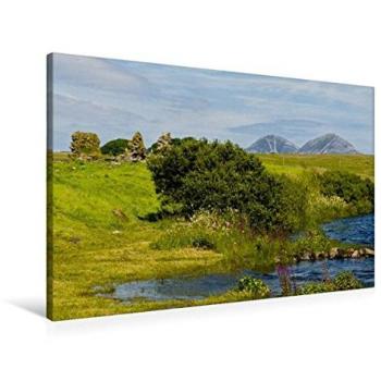 CALVENDO Premium Textil-Leinwand 90 x 60 cm Quer-Format Finlaggan See, Wandbild von Leon Uppena