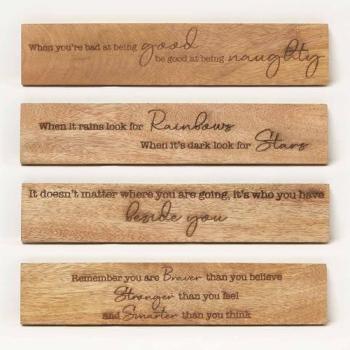 NatureSpeak: 4-Piece Wooden Sayings