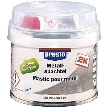Motip Mastic pour métal gris 2K sans styrène 250 g PRESTO