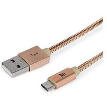 Cable maillon premium micro usb 2.4 metal dorado 1m