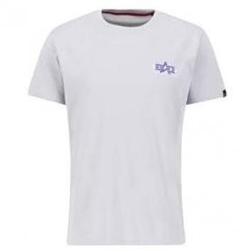 Puff Print Alpha Industries 2XL T-Shirt, Pastel Grey, Men’s