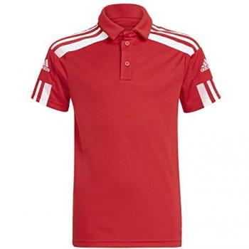 Adidas Squadra 21 Red and White Polo for Ages 11-12