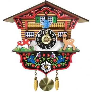 Horloge décorative en bois avec coucou