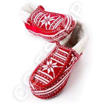 Holiday Joy Tirolesi Red L Slippers – Size 43/45