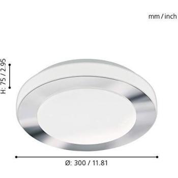 LED Carpi Chrome Steel Ceiling Light
