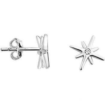 Boucles d'Oreilles Clous Étoile en Argent 925 avec Pierre de Zircon