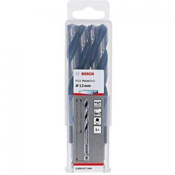 Bosch PointTeQ 5 pezzi Kit punte a spirale HSS 12 x 101 x 151 mm