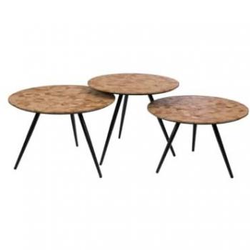 Set de 3 tables de salon Bahia