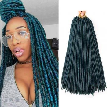 Faux Locs 18 en Colores Verde y Azul