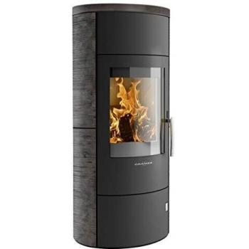 Kaminofen Oranier Polar W+ 2.0 Stahl Schwarz/Keramik Namib