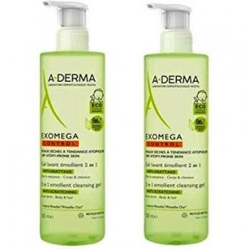 A-derma exomega gel limpiador 2 en 1 2x500ml