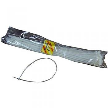 Natural White Cable Ties 4.8mm x 500mm Nylon 66 UL Approved 100 Pack