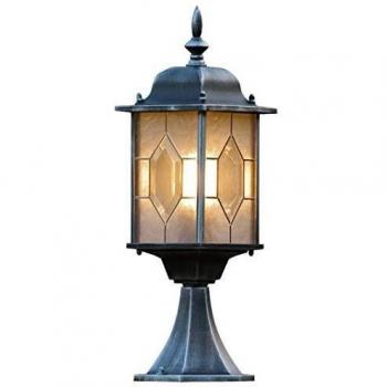 Farola de jardín Milano en negro y plata de Konstsmide