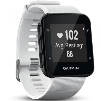 Garmin Forerunner 35 Orologio da Corsa GPS con Sensore Cardiaco al Polso, Bianco