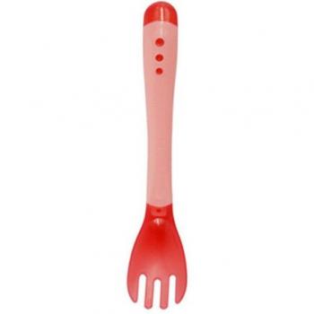 Silicone Baby Feeding Spoon and Fork with Temperature Indicator