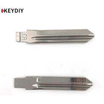 KEYDIY 10pcs NO.83 Metal Uncut Flip Key Blade Replacement for Peugeot Citroen