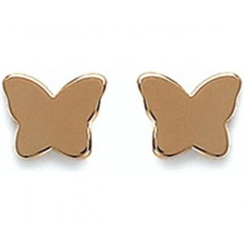 Lily Papillon Doré (E9810) – Boucles 6x5 mm en plaqué or