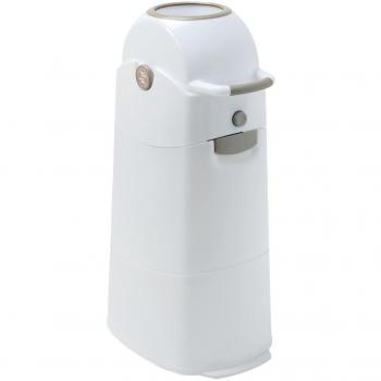 Diaper Champ Medium Geruchsdichter Windeleimer fÃ¼r normale MÃ¼llbeutel silber-grau