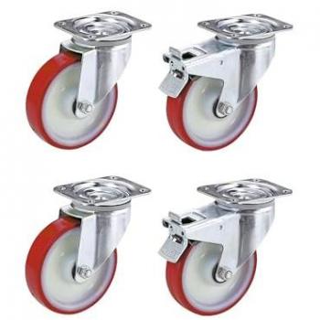 TENTE 2-Pack Polyurethane Tyres with Nylon Rims