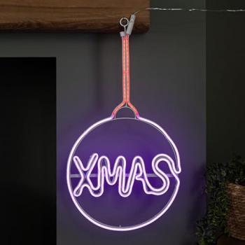 Festive Glow Neon Sphere – 51cm × 30cm