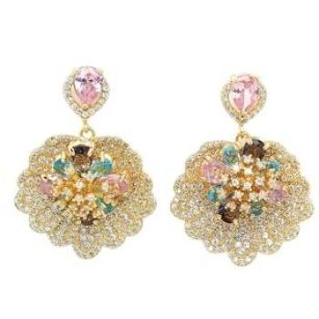 Avant‑Garde Paris Women’s Radiant Gold Crystal Drop Earrings