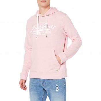 Jack & Jones Sudadera para Hombre, JJEPANTHER, Rosa (Coral Blush Detail)