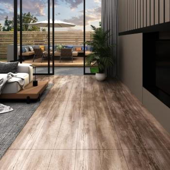 Lames de sol PVC autoadhésives 5,02 m² 2 mm effet bois délavé
