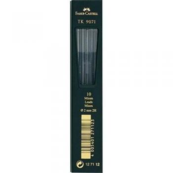 Mines de graphite 2H 2mm Faber-Castell, noir foncé, 10 pièces