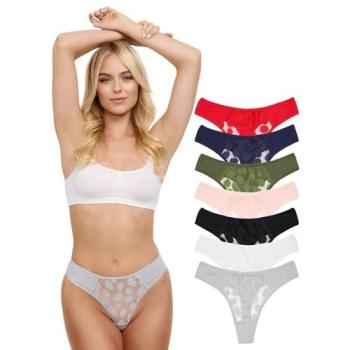Tazzio Damen String 7er-Pack Bunte Auswahl XS