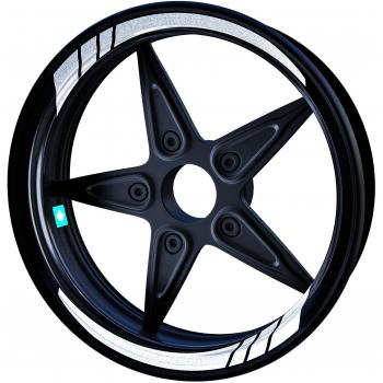 Schimmernder Grey-White Radstreifen Aufkleber für Moto GP