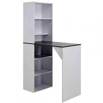 Tavolo da Bar con Mobile Bianco 115x59x200 cm