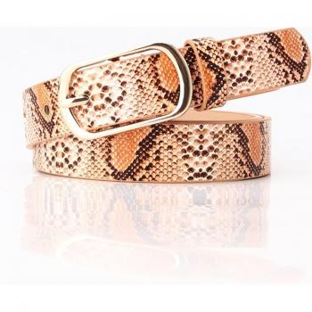 Ceinture noire serpent léopard en cuir vintage