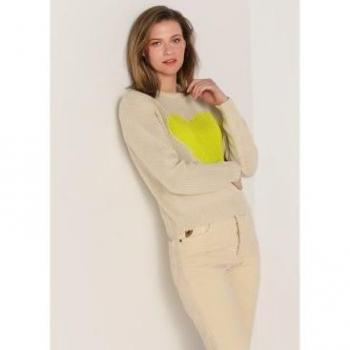 Maglione Heart Lois Jeans Bianco XL
