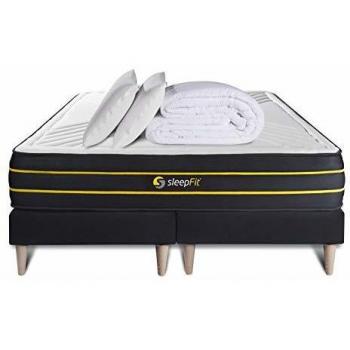 Pack Matelas 180x200 + Sommiers 90x200 + Couette + 2 Oreillers