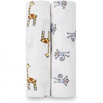 Aden + anais™ Pucktücher Dschungel-Jam 2er-Pack aus Baumwoll-Musselin