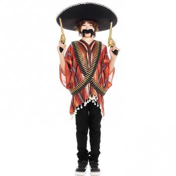 Disfraz de Bandido Mexicano con Poncho para niño