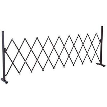 Barrière Extensible Retractable 250L × 31L × 104H cm Alu Métal Marron