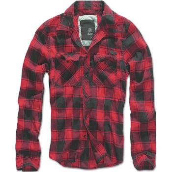 Brandit Checkshirt Flanellhemd rot/schwarz 5XL